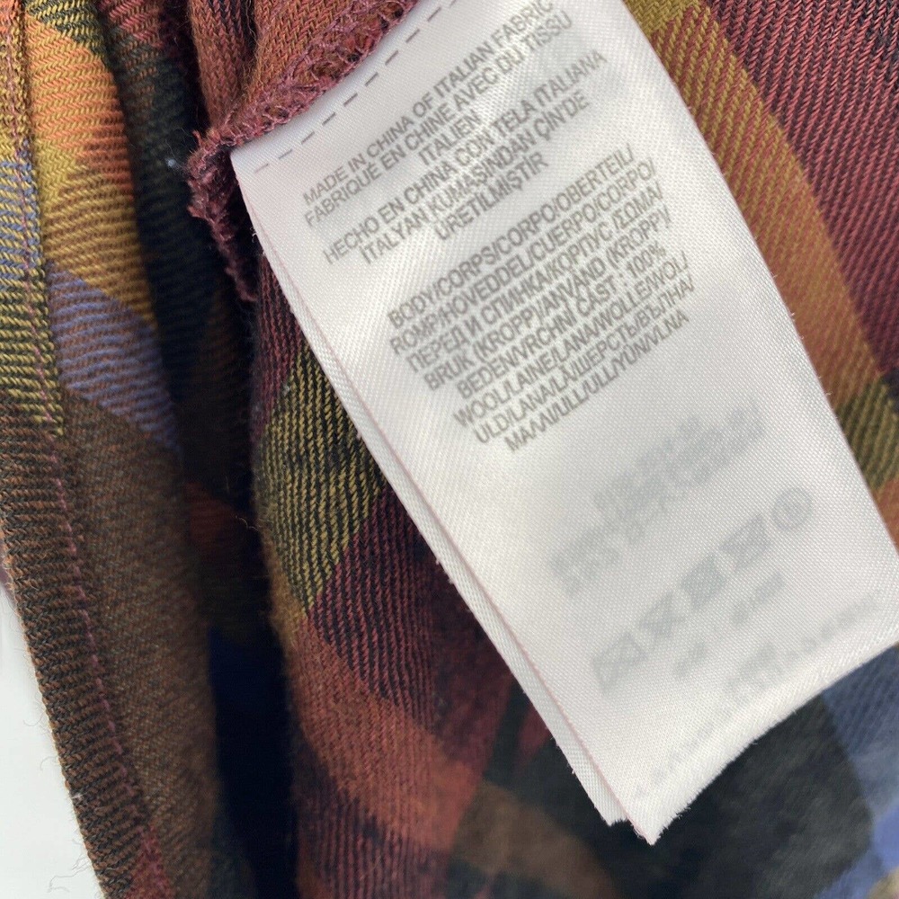 Ralph Lauren Burgundy, Navy & Mustard Plaid Maxi Shirt Dress - Picture 4 of 7